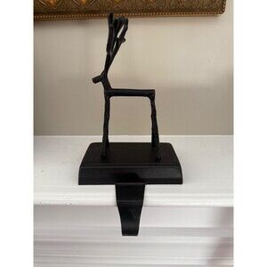 Pottery Barn Twig Reindeer Stocking Holder - Antique Bronze - Retired
